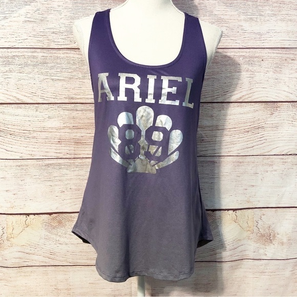Disney The Little Mermaid Purple Ombre Ariel 89 Active Tank Top Size S - Picture 1 of 8